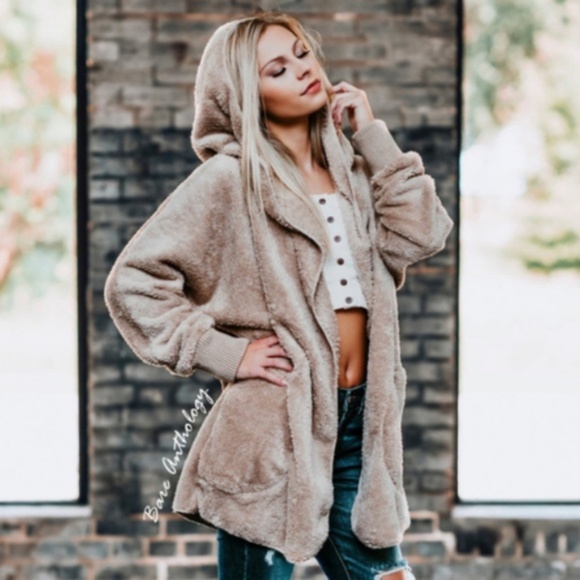 BellanBlue Sweaters - Cozy Open Front Pocket Hoodie Oversized Cardigan